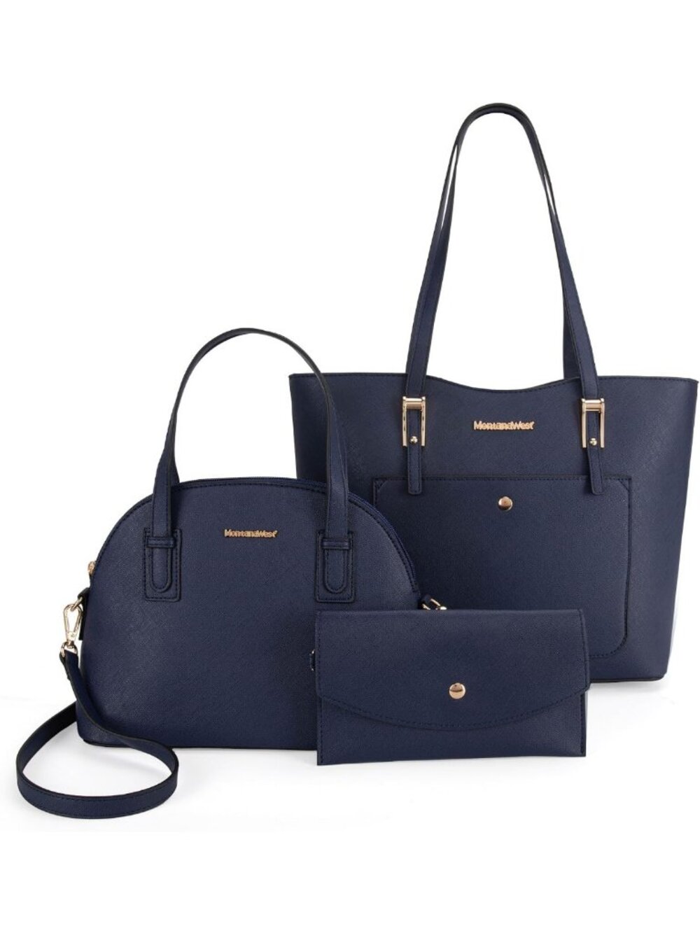 Stylish 3PCS Women's Tote Bag, Wallet & Shoulder Satchel Handbag Set